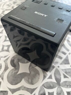 Sony Black Cube Digital Alarm Clock Radio